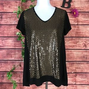 Black and Gold Women's Top